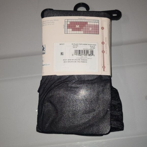 Secret Treasures Women's Sheer Thigh Highs, 2 Pack Size Missy - Picture 2 of 5